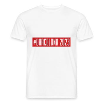 Barcelona 2023 - Männer T-Shirt - Weiß - Vorne - AI Model Male 178 dark (178cm)