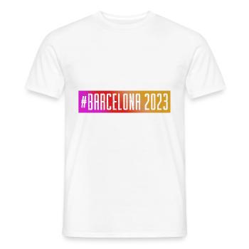 Barcelona 2023 - Männer T-Shirt - Weiß - Vorne - AI Model Male 178 dark (178cm)