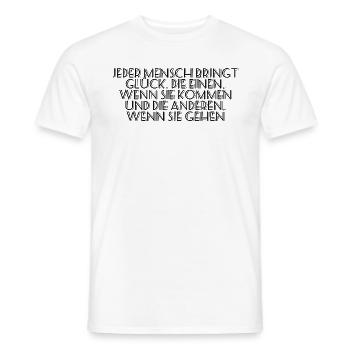 Sprüchem Spruch zum Nachdenken - Männer T-Shirt - Weiß - Vorne - AI Model Male 178 dark (178cm)