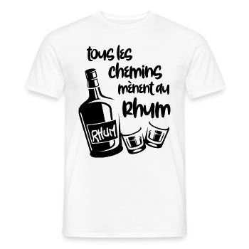 Rhums Humour Cadeau Drole - T-shirt homme - blanc - Devant - AI Model Male 178 dark (178cm)