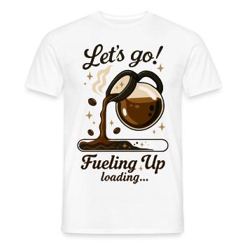 Allons faire le plein de café - T-shirt homme - blanc - Devant - AI Model Male 178 dark (178cm)