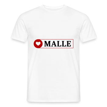 Cœur de Malle - T-shirt homme - blanc - Devant - AI Model Male 178 dark (178cm)