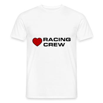 Équipage de course - T-shirt homme - blanc - Devant - AI Model Male 178 dark (178cm)