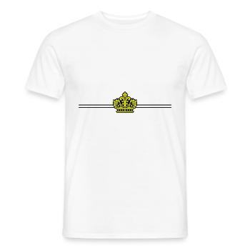 Krone Icon - Männer T-Shirt - Weiß - Vorne - AI Model Male 178 dark (178cm)