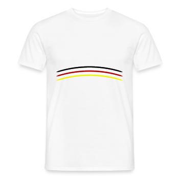 Germany flag line - Men's T-Shirt - white - Front - AI Model Male 178 dark (178cm)