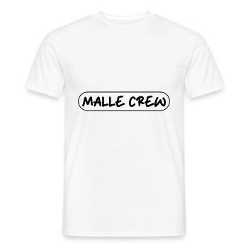 Malle Crew - Men's T-Shirt - white - Front - AI Model Male 178 dark (178cm)