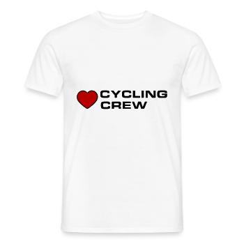 Cycling Crew - Men's T-Shirt - white - Front - AI Model Male 178 dark (178cm)