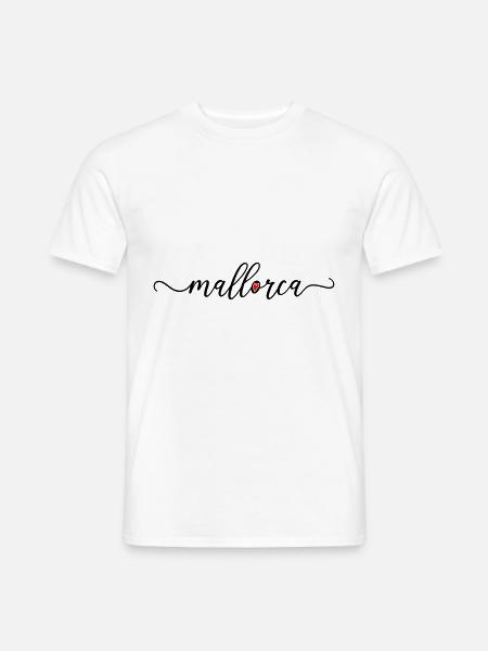 Mallorca Herz Liebe - Männer T-Shirt - Weiß