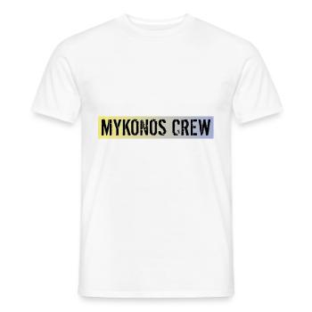 Mykonos Crew - Männer T-Shirt - Weiß - Vorne - AI Model Male 178 dark (178cm)