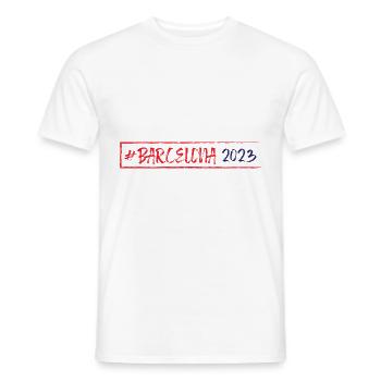 Barcelona 2023 - Männer T-Shirt - Weiß - Vorne - AI Model Male 178 dark (178cm)