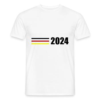 2024 Deutschland Fahne - Männer T-Shirt - Weiß - Vorne - AI Model Male 178 dark (178cm)