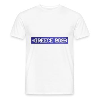 Greece 2023 - Männer T-Shirt - Weiß - Vorne - AI Model Male 178 dark (178cm)