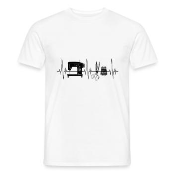 Cadeau de machine à coudre au crochet couturière à coudre - T-shirt homme - blanc - Devant - AI Model Male 178 dark (178cm)