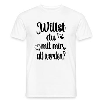 Heiratsantrag Antrag Verlobung Idee Überraschung - Männer T-Shirt - Weiß - Vorne - AI Model Male 178 dark (178cm)