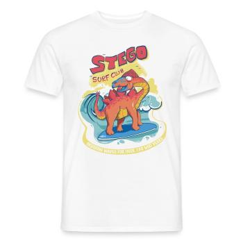 Stego surf club - Men's T-Shirt - white - Front - AI Model Male 178 dark (178cm)