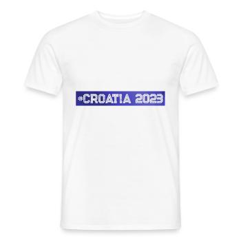 Croatia 2023 - Men's T-Shirt - white - Front - AI Model Male 178 dark (178cm)