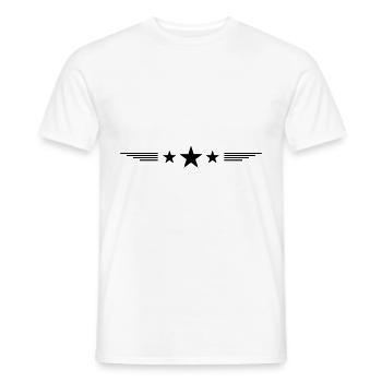 Élément de ligne d’étoile - T-shirt homme - blanc - Devant - AI Model Male 178 dark (178cm)