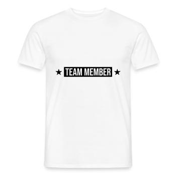 Membres de l’équipe - T-shirt homme - blanc - Devant - AI Model Male 178 dark (178cm)