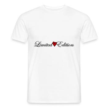 Limited Edition Heart Saying - Men's T-Shirt - white - Front - AI Model Male 178 dark (178cm)