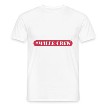 Malle Crew - Men's T-Shirt - white - Front - AI Model Male 178 dark (178cm)