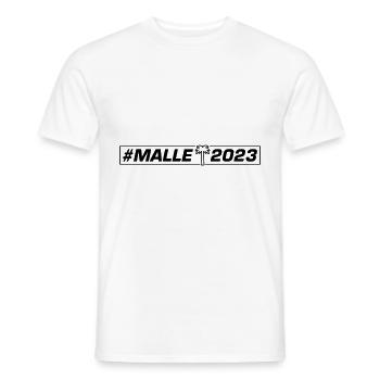 Malle 2023 - Männer T-Shirt - Weiß - Vorne - AI Model Male 178 dark (178cm)