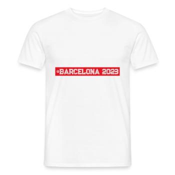Barcelona 2023 - Männer T-Shirt - Weiß - Vorne - AI Model Male 178 dark (178cm)
