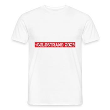 Goldstrand 2023 - Männer T-Shirt - Weiß - Vorne - AI Model Male 178 dark (178cm)