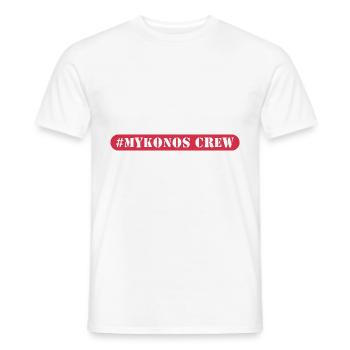 Mykonos Crew - Männer T-Shirt - Weiß - Vorne - AI Model Male 178 dark (178cm)
