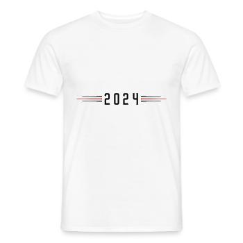 2024 Symbol - Männer T-Shirt - Weiß - Vorne - AI Model Male 178 dark (178cm)