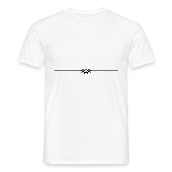 Élément de ligne d’étoile - T-shirt homme - blanc - Devant - AI Model Male 178 dark (178cm)