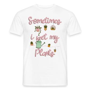 JARDINAGE I Parfois, je mouille mes plantes - T-shirt homme - blanc - Devant - AI Model Male 178 dark (178cm)