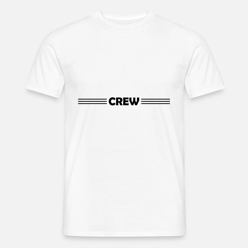 Crew Design - Männer T-Shirt - Weiß