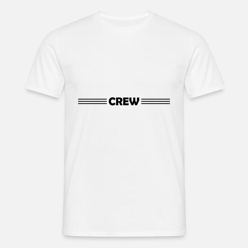 Crew Design - Männer T-Shirt - Weiß