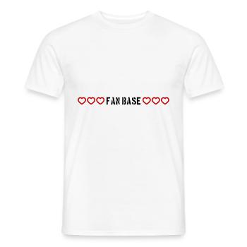 Fan Base Heart Love - Men's T-Shirt - white - Front - AI Model Male 178 dark (178cm)