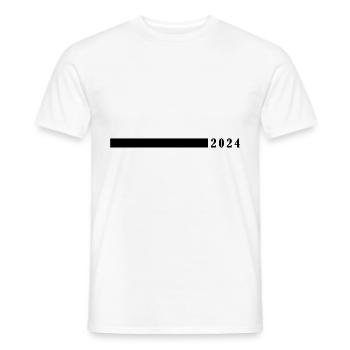 2024 année - T-shirt homme - blanc - Devant - AI Model Male 178 dark (178cm)