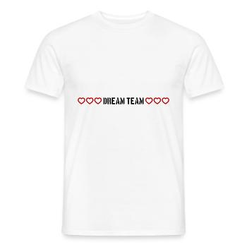 Dream Team Heart Love - Men's T-Shirt - white - Front - AI Model Male 178 dark (178cm)