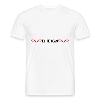 Elite Team Heart Love - Men's T-Shirt - white - Front - AI Model Male 178 dark (178cm)