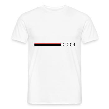 Année 2024 - T-shirt homme - blanc - Devant - AI Model Male 178 dark (178cm)