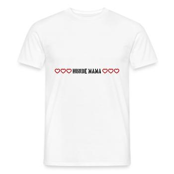 Hunde Mama Herz - Männer T-Shirt - Weiß - Vorne - AI Model Male 178 dark (178cm)