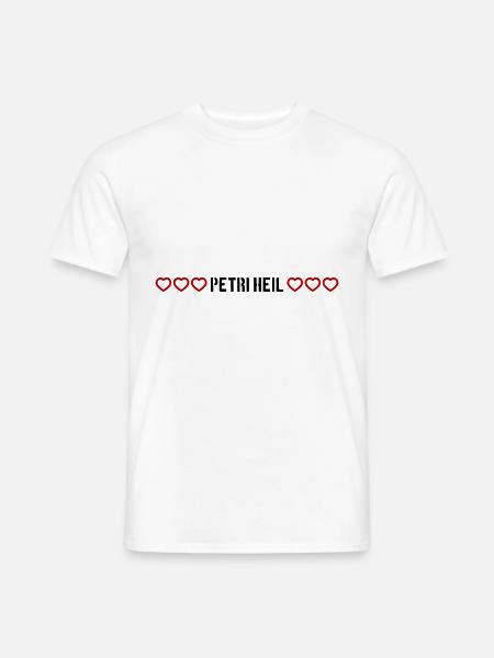 Petri Heil herzchen Fischen - Männer T-Shirt - Weiß