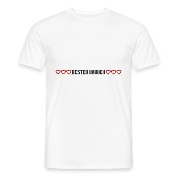 Bester Bruder Herz Liebe - Männer T-Shirt - Weiß - Vorne - AI Model Male 178 dark (178cm)