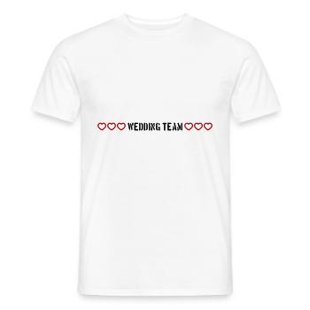 Wedding Team Hearts - Men's T-Shirt - white - Front - AI Model Male 178 dark (178cm)