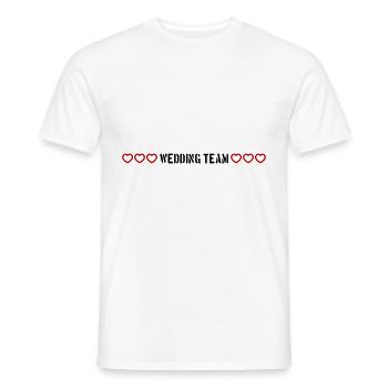 Wedding Team Hearts - Men's T-Shirt - white - Front - AI Model Male 178 dark (178cm)