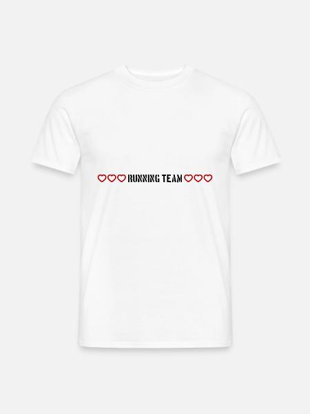 Running Team herzchen - Männer T-Shirt - Weiß