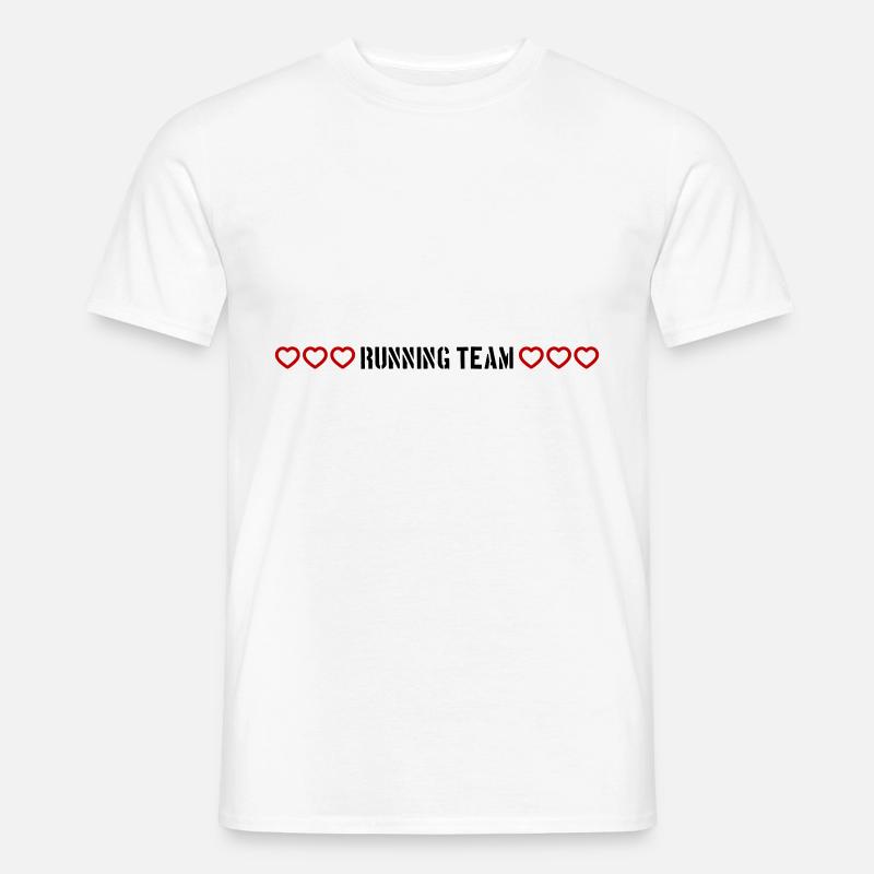 Running Team herzchen - Männer T-Shirt - Weiß