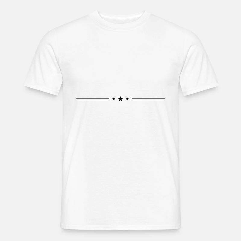 Stern Linie Element - Männer T-Shirt - Weiß