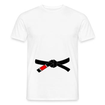 Gift Idea Jiu Jitsu Black Belt Team - Men's T-Shirt - white - Front - AI Model Male 178 dark (178cm)