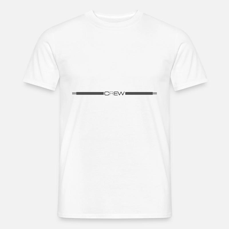 Crew Linie - Männer T-Shirt - Weiß