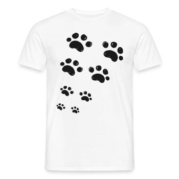 J aime mon chien - T-shirt homme - blanc - Devant - AI Model Male 178 dark (178cm)