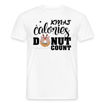 Noël Calories Donut Count Citation Fun Christmas - T-shirt homme - blanc - Devant - AI Model Male 178 dark (178cm)